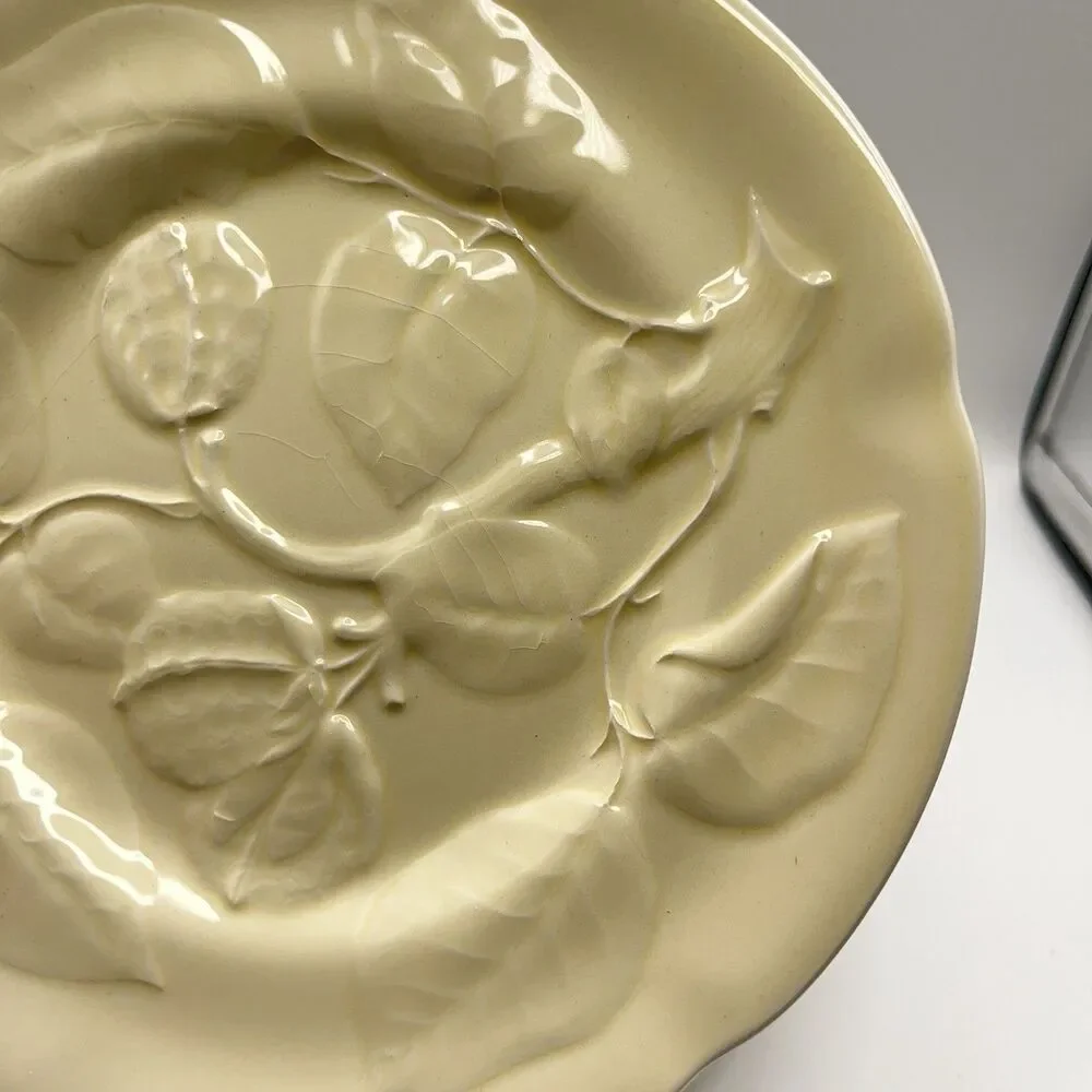 Williams Sonoma Olive Harvest Yellow Salad Plates Made In Portugal Set Of 4